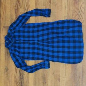 Madewell Jane Plaid Flannel Shirt Dress XS